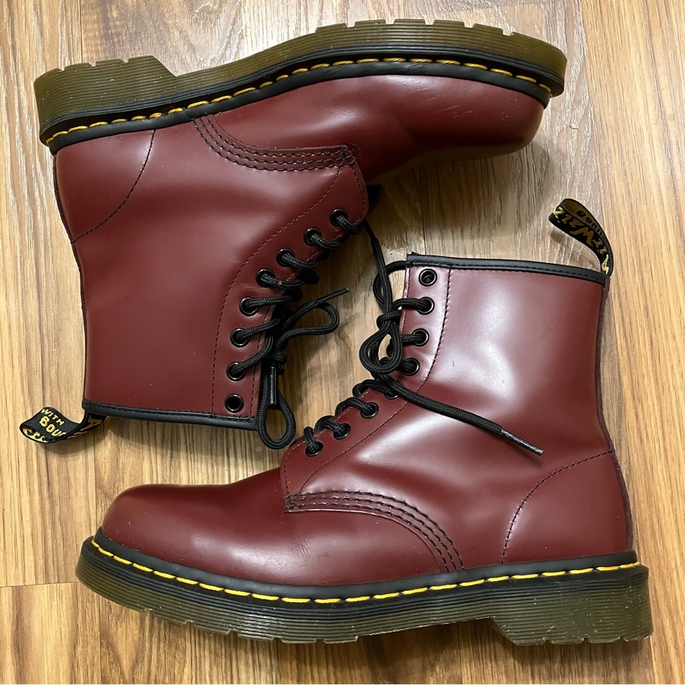 Dr. Martens Maroon 1460 Combat Boots